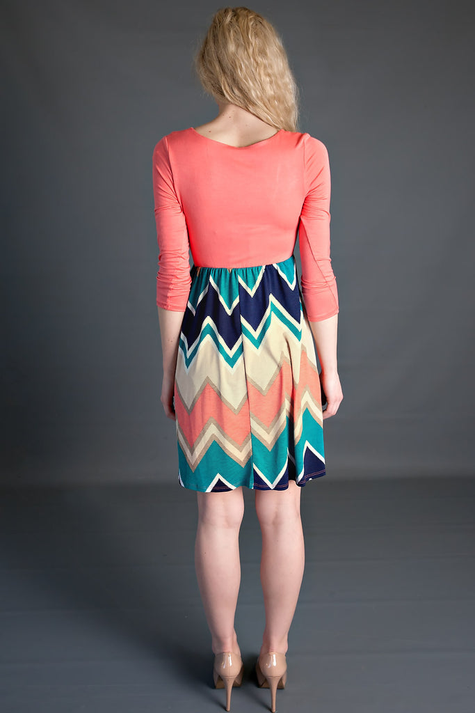 New Beginnings Chevron Dress