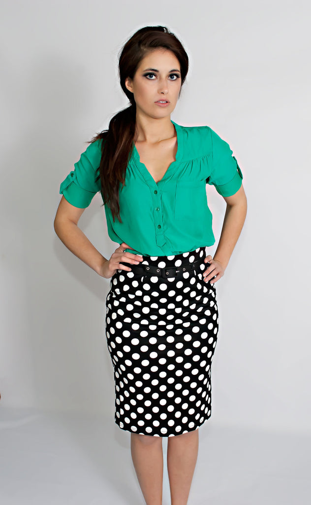Ellipsis Pencil Skirt