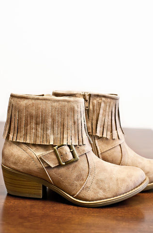 Paloma Booties-Khaki
