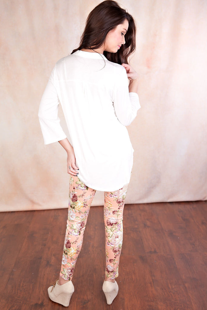 Floral Bottoms-Peach