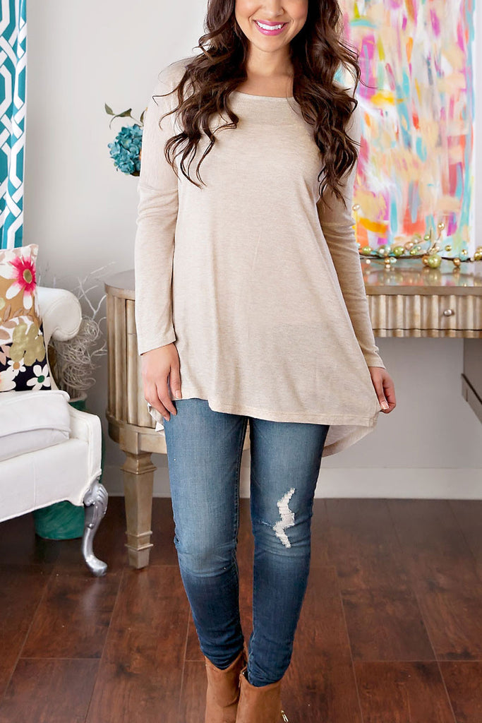 Perfect Afternoon Top-Taupe