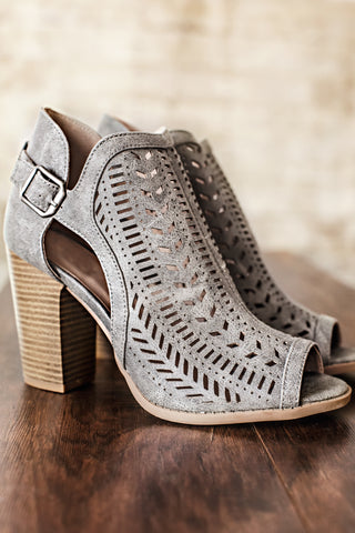 Sabina Ankle Booties-Grey