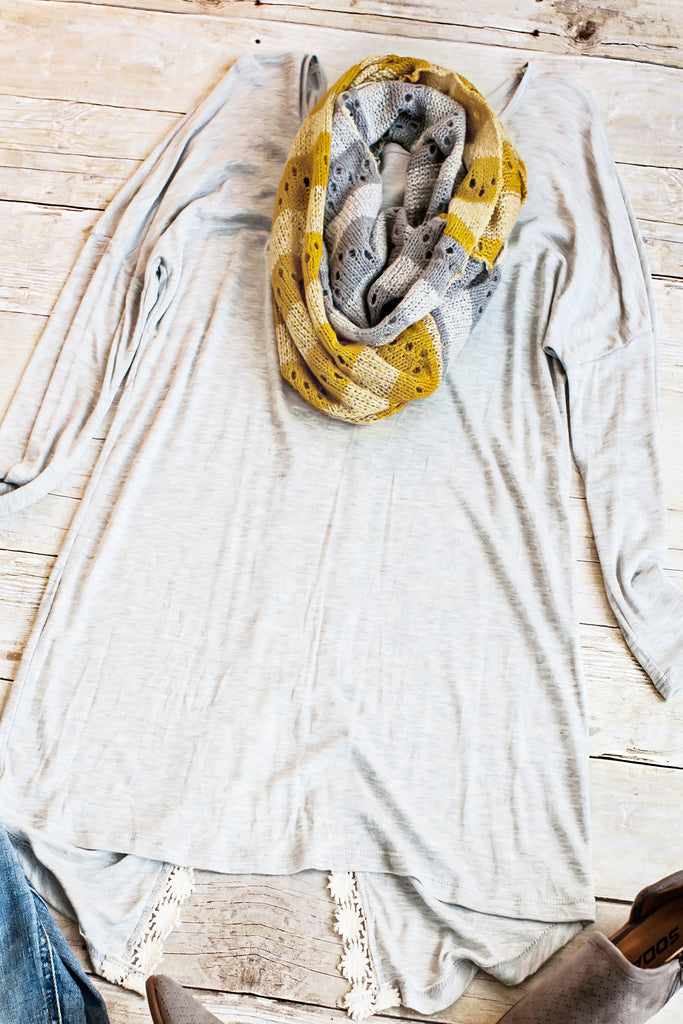 Emerson Scarf-Mustard-Grey