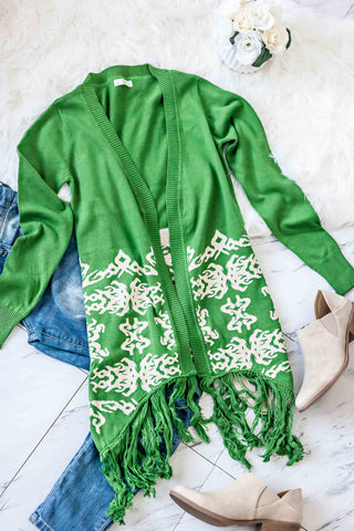 Take Me Cardigan-Green