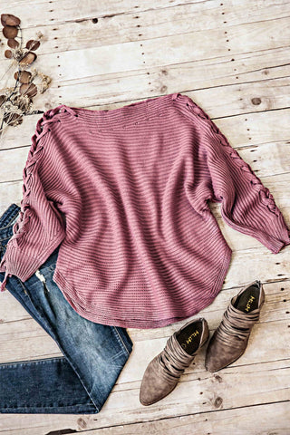 Lilly Sweater- Dusty Pink