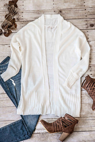 Fall Into Place Cardigan-Ivory