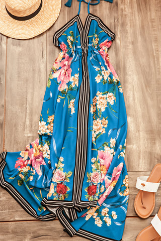 Olivia Floral Dress-Blue