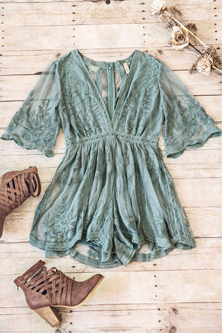 Daydream Romper-Sage