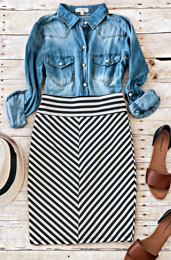 Ella Striped Skirt
