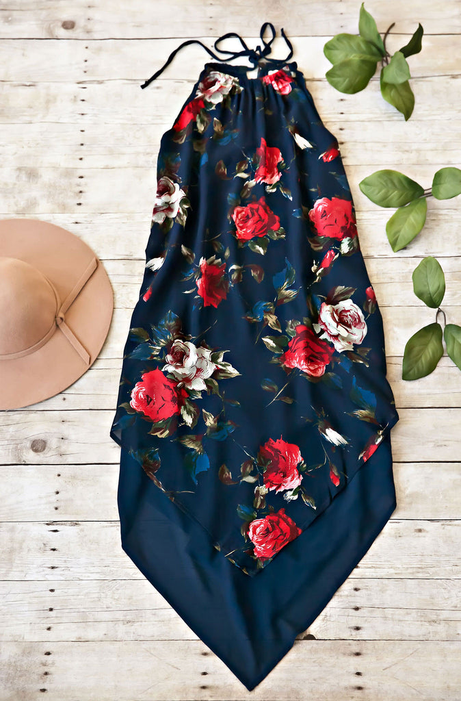 Secret Garden Dress-Navy