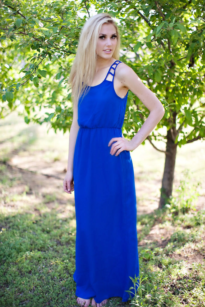 Simple Expression Maxi Dress- Royal Blue