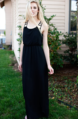 Simple Expression Maxi Dress- Black