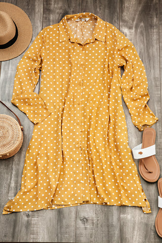 Mustard Polka Dot Dress