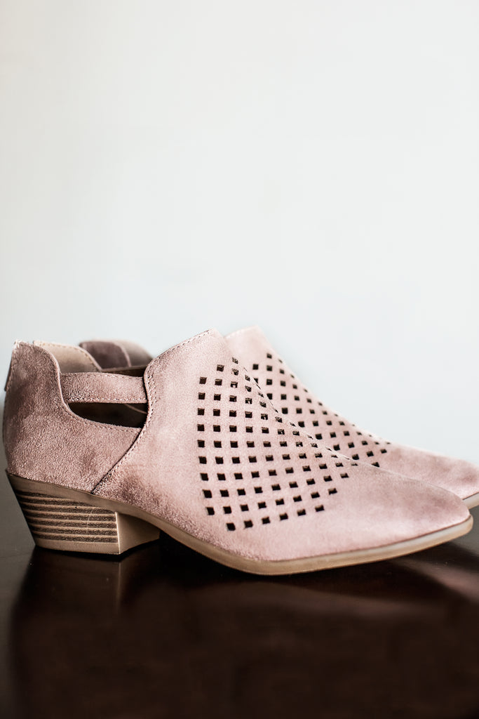 Emelie Ankle Booties-Blush