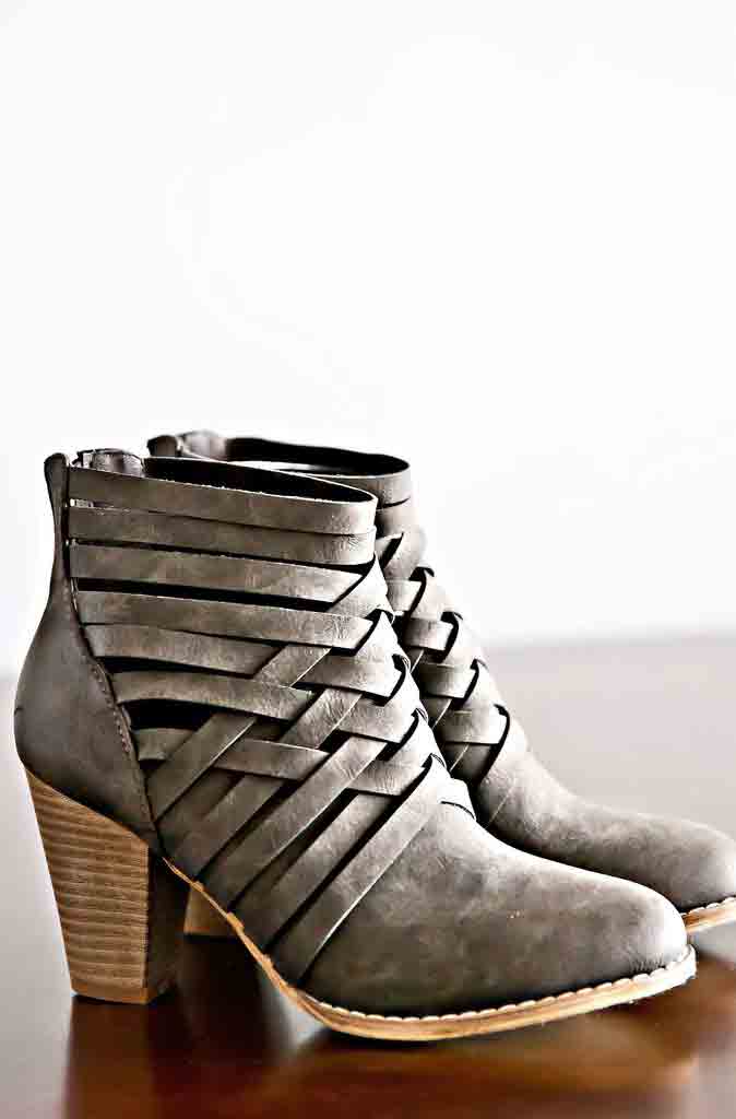 Way Out Booties-Dark Grey