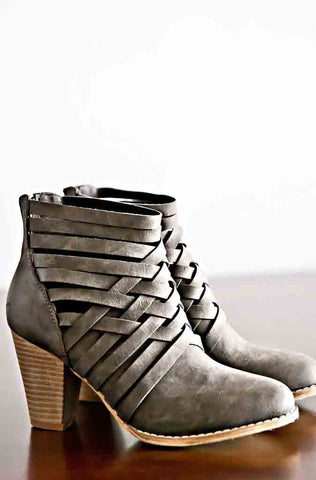 Way Out Booties-Dark Grey