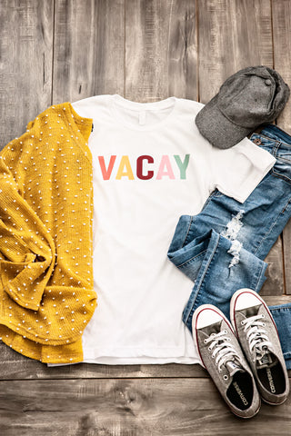 Vacay Tee-White