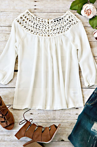 Backyard Party Top-Ivory