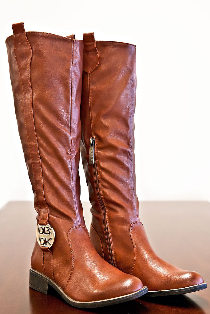 Walk With Style Boots-Cognac