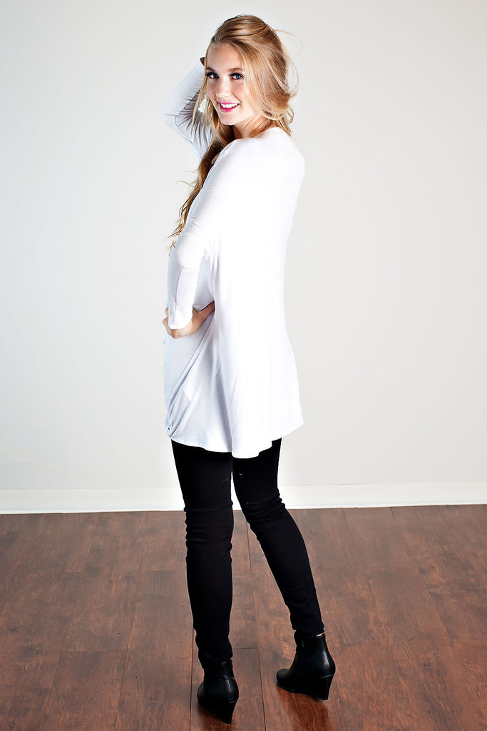 Tunic Love Top-White