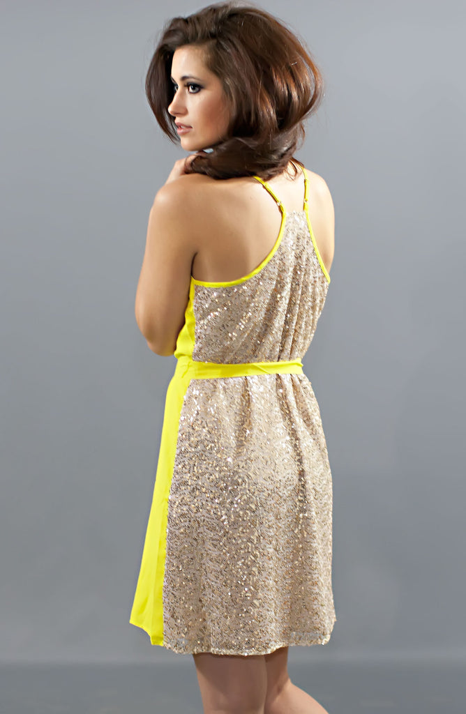 Golden Glimmer Dress