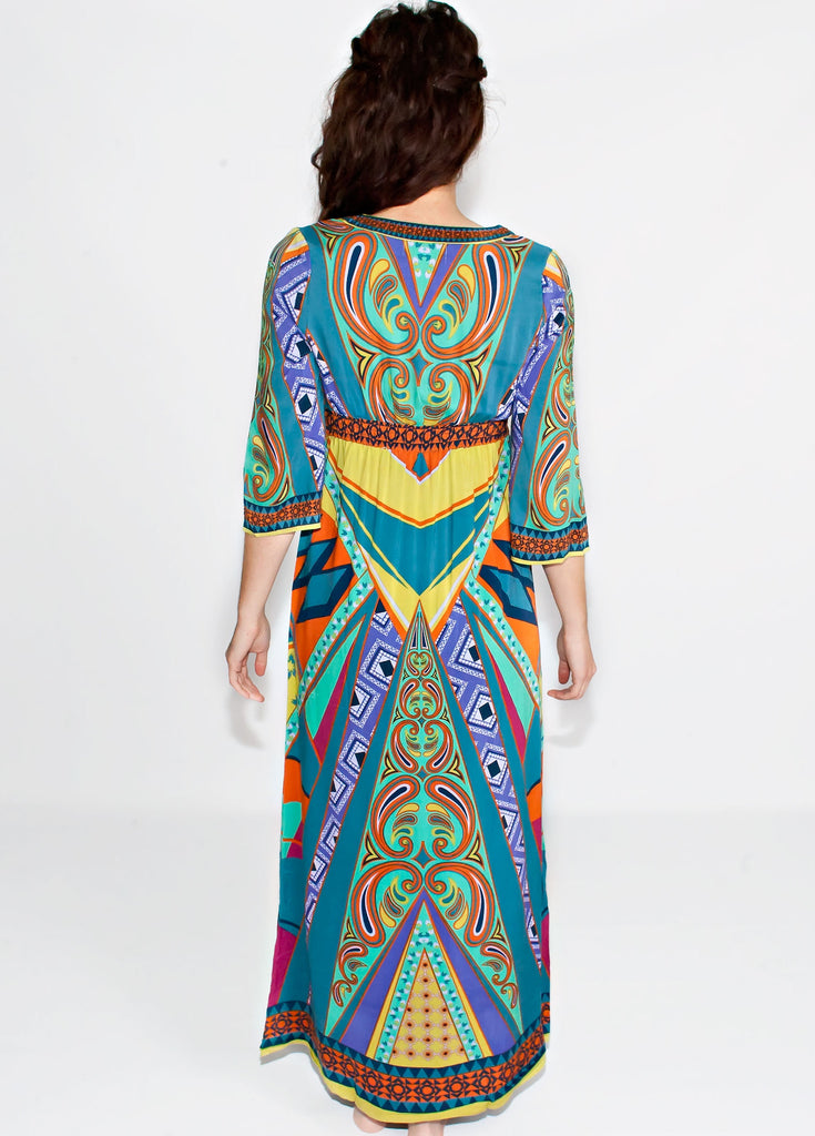 A Beautiful Place Maxi Print Dress