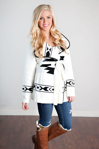 Midnight Memories Cardigan-Ivory