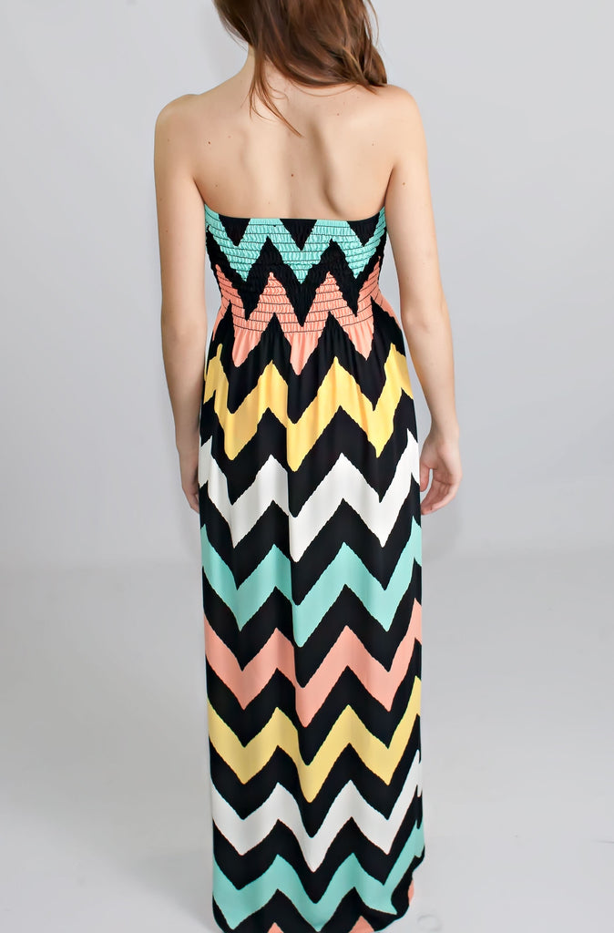 Style Me Pretty Maxi Chevron Dress