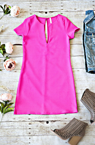 Naomi Dress-Hot Pink