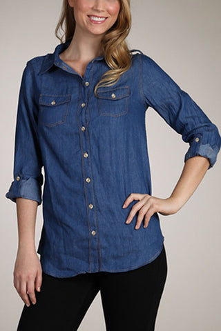 New Essential Chambray Top