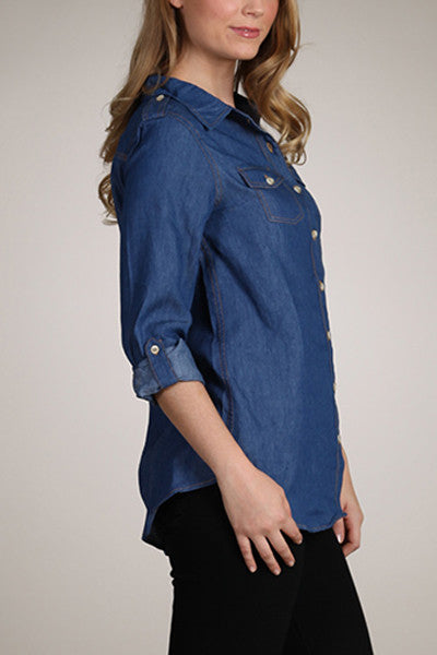 New Essential Chambray Top