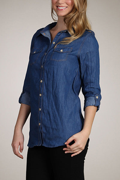 New Essential Chambray Top
