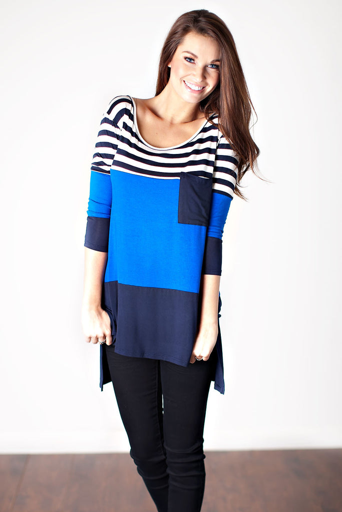 Ocean Blues Striped Tunic
