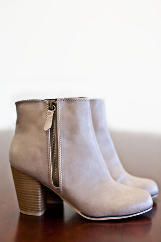 On Your Way Booties- Taupe