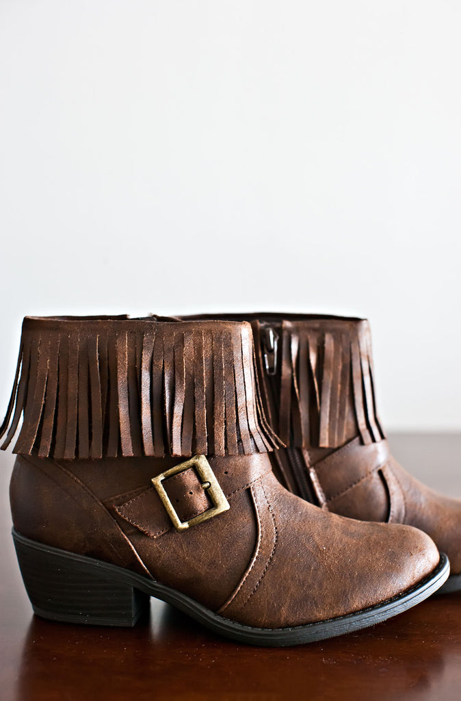Paloma Booties-Brown