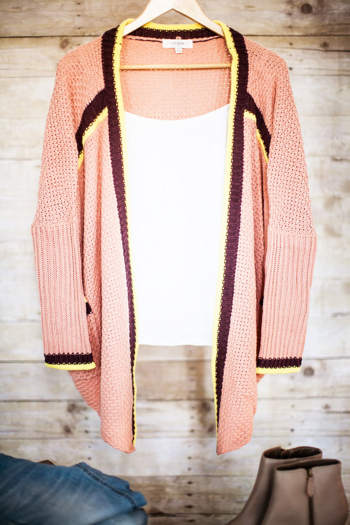 CANDYLAND CARDIGAN-PEACH