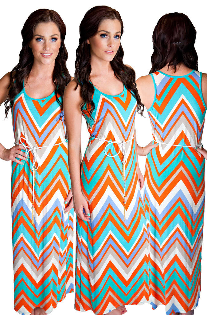 The Perfect Palette ZigZag Maxi Dress