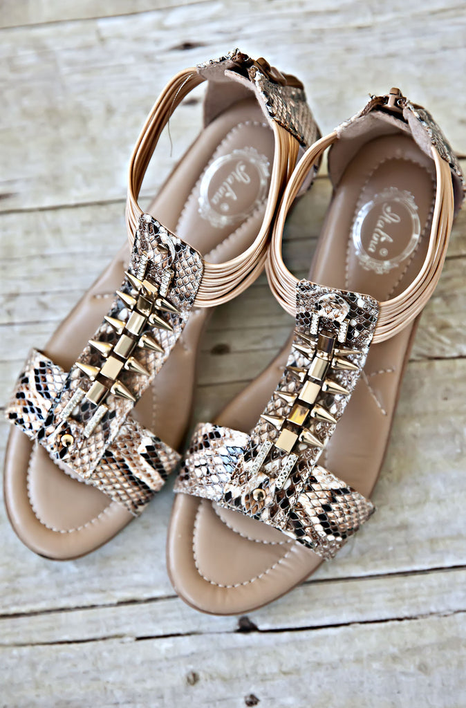 Play With Fire Sandals-Taupe
