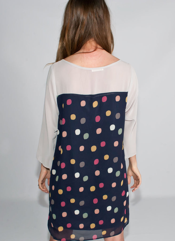 The Cupcake Navy Polka Dot  Dress