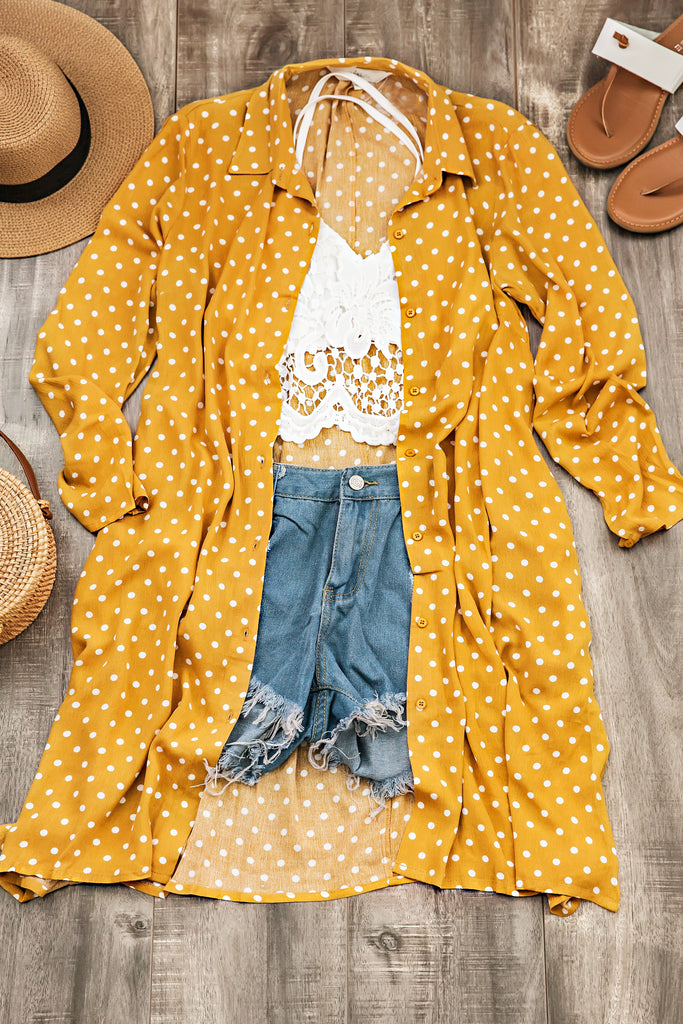 Mustard Polka Dot Dress