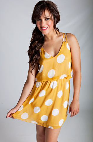 Polka Dot Mustard Dress