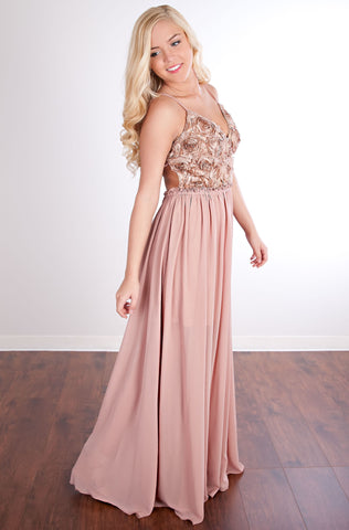 Rosette Maxi Dress