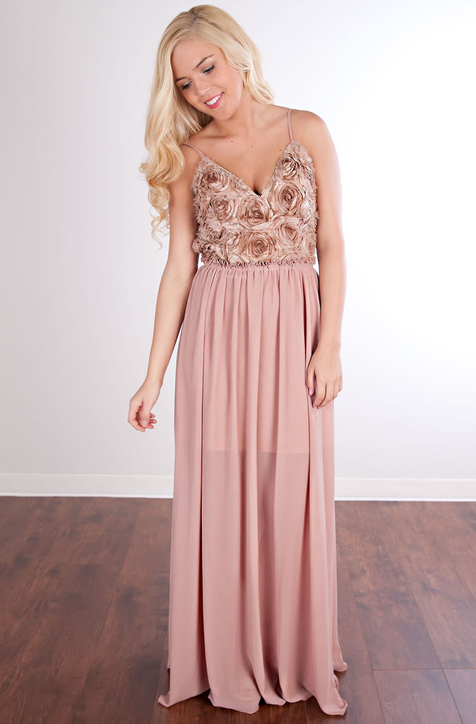 Rosette Maxi Dress