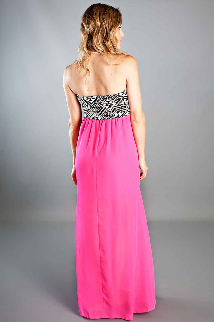 Say Hello Fuchsia Maxi Dress