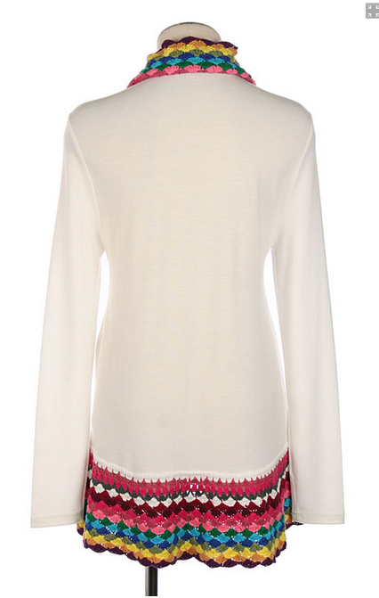 MULTI COLOR CROCHET SWEATER-SHADES OF PINK