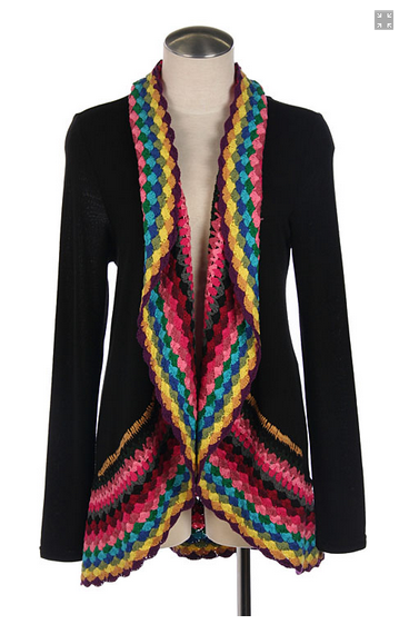 MULTI COLOR CROCHET SWEATER-SHADES OF PINK