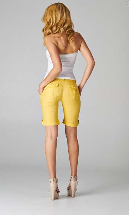 Lets Be Happy Yellow Shorts