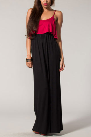 Secret Weapon Maxi Dress- Red And Black
