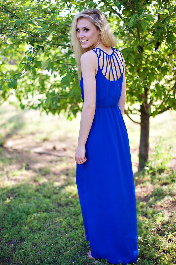 Simple Expression Maxi Dress- Royal Blue