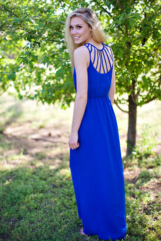 Simple Expression Maxi Dress- Royal Blue